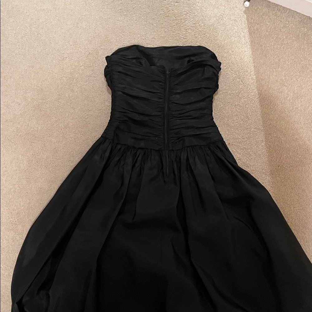 Lillie Rubin Vintage Strapless Dress- “crumb catcher” type “rouched” V bodice - Picture 4 of 13